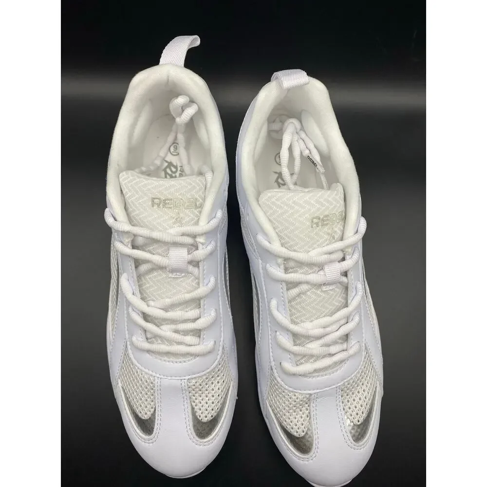 Rebel Athletic Recon White Blackout Cheerleading Tumbling Shoes Size 9 Adult